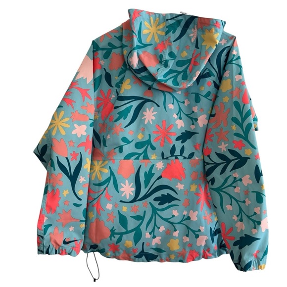 Nike Sportswear Jacket water Repel Floral Printed 1/4 Zip Kangaroo pocket L - Picture 11 of 14